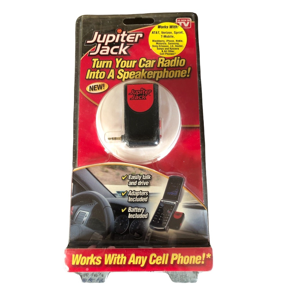 Jupiter Jack Cell Phone HANDS FREE Car Speakerphone Converter 6‎ NEW Adapter Kit
